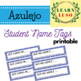 Student Name Tags - Portuguese Azulejo