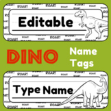 Student Name Tags for Desks - Dinosaur Theme - Kids color them!