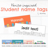 Student Name Tags for Desks | Travel Inspired Classroom De