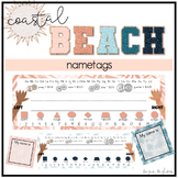 Student Name tags >> Coastal Beach Collection
