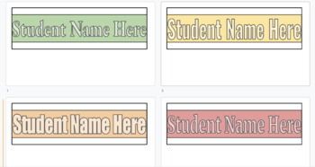 Preview of Student Nameplates