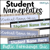 Farmhouse Student Name Tags - Editable Nametags for Farmho