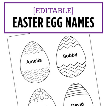 easter eggs with names on