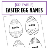 Student Names on Easter Eggs - Editable Word Doc