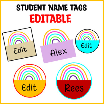 Student Nametags, Editable Classroom Labels,Book Bin Labels, Locker Labels