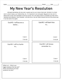Student New Year Resolution Worksheet - STUDENT-BASED REFLECTIONS