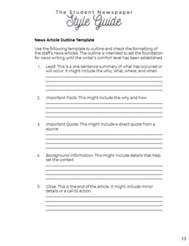 Newspaper Article Outline – Easy Peasy All-in-One Homeschool