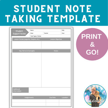 Preview of Student Note Taking TEMPLATES - GRAPHIC ORGANIZERS- BUNDLE