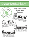 Student Notebook Labels (2" x 4")