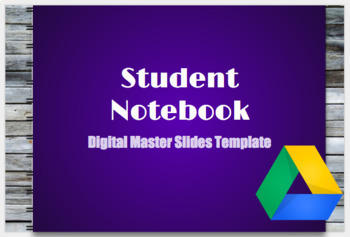 Preview of Student Interactive Notebook Master | Editable Digital Google Slides Template