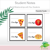 Positive Notes to Students Favorite Food Themed