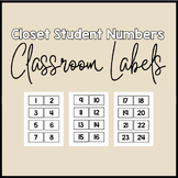 Student Number Closet Labels