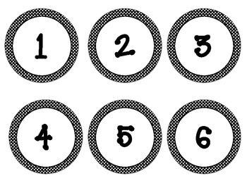 Student Number Labels by Krista Happ | TPT