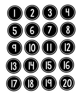 Classroom Numbers Black by The Chartreuse Classroom | TpT