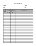 Student Observation Behavior Tracking Intervention Form Cl