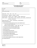 Student Observation Checklist