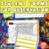Student Observation Template Special Education Sheet Class