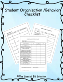 Student Organization/Behavior Checklist