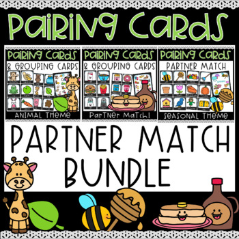 Preview of Student Pairing Cards | Student Match Up , Student Partner Match BUNDLE