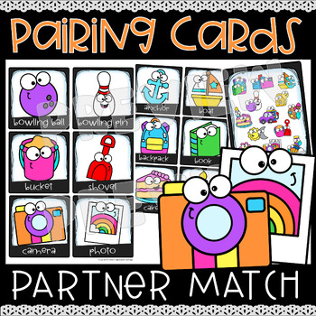 Preview of Student Pairing Cards Student Partner Cards Things that go Together 
