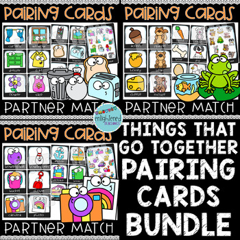 Preview of Student Pairing Cards | Student Partner Match BUNDLE Things that go Together