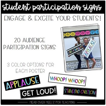 Preview of Student Participation Signs: 20 Signs to Liven Up Your Classroom!