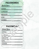 Student Password Card