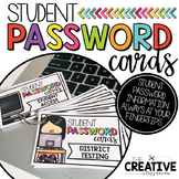 Student Log In Password Cards - Editable