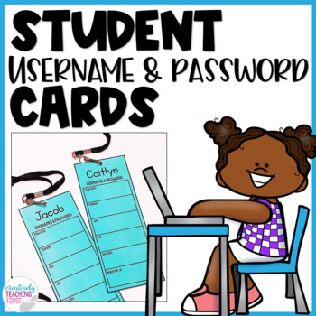 Preview of Student Password Cards EDITABLE