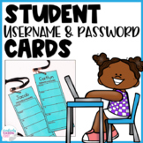 Student Password Cards EDITABLE