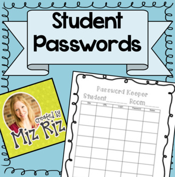 Preview of Student Password and Login Keeper
