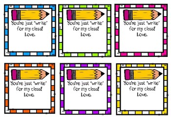 Student Pencil Gift Tags by Mrs Frog | Teachers Pay Teachers