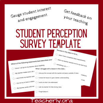 Preview of Student Perception Survey Template