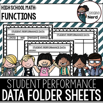 Preview of Student Performance Data Folder Sheets (High School Functions) (Freebie)