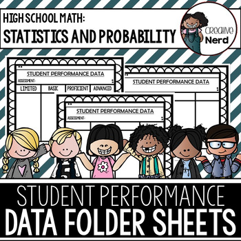 Preview of Student Performance Data Folder Sheets (High School Statistics) (Freebie)