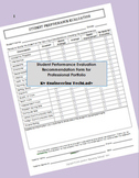 Student Performance Evaluation Recommendation Form for Pro
