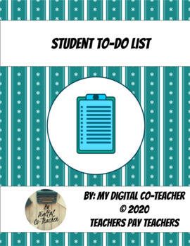 Preview of Student Personal To Do List: Helping IEP & Struggling Students Get Caught Up