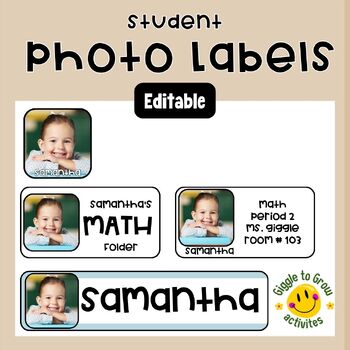 Preview of Student Photo Labels - Cubby/ Assigned Seating/ Folders Labels