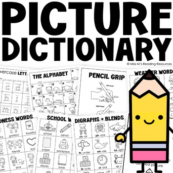 Preview of Picture Dictionary Writing and Vocabulary ESL Personal Word Wall Writing Paper