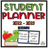 Student Planner 2022 - 2023 (EDITABLE): Classroom Forms an