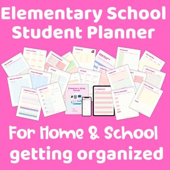 Preview of Student Planner - Elementary Feminine Colors