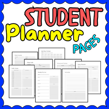 Preview of Student Planner Grade Study Tracker Guided Reading Notes  Data Tracking Sheets