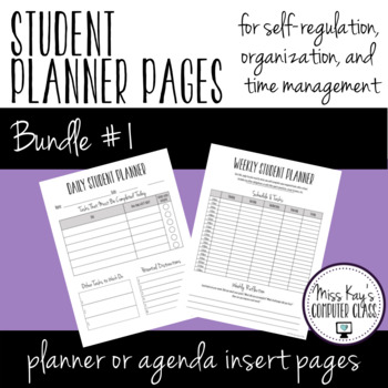 Preview of Student Planner Pages Bundle #1