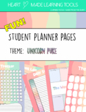 Student Planner Pages [Theme: Unicorn Puke]