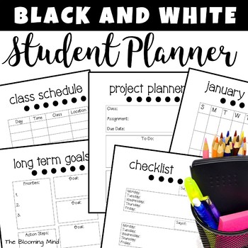 Preview of Student Planner and  Homework Agenda Book