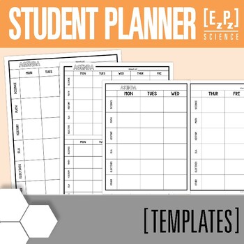 Homework Organizer Kids Student Calendar Planner Printable Editable  Template, TidyLady Printables