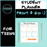 Student Planner for Teens- Print & Go!  (20 pages!)