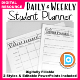 Student Planners - Printable or Distance Learning - Daily 