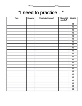 Preview of Student Practice Plan