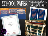 Student Pre-School-12th Grade Paper Organization System